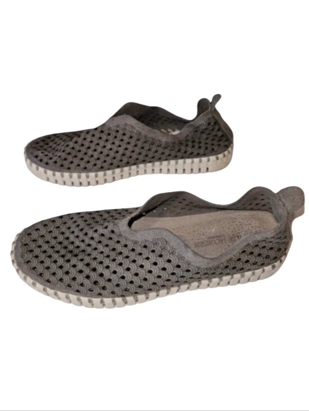 Ilse Jacobsen Hornbaek Tulip Shoes Women 6.5 7 EU 37 Gray Slip On *Needs Inserts